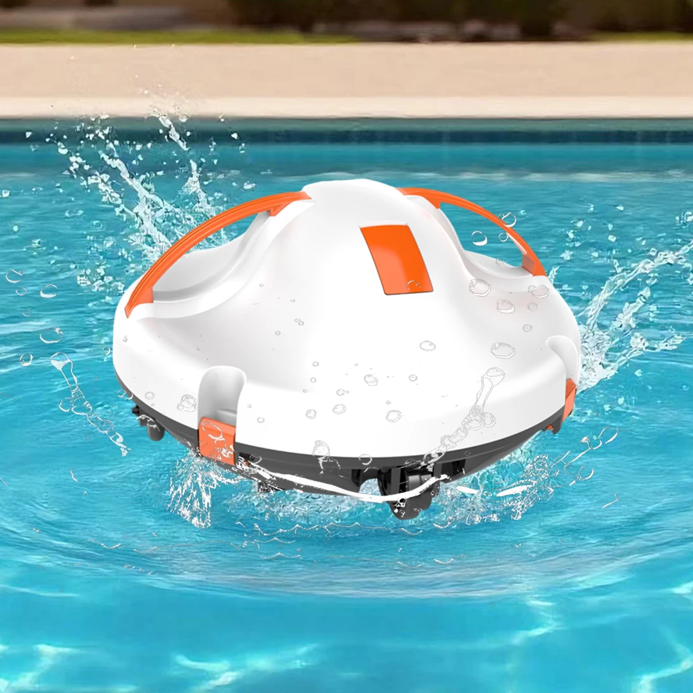 Robot nettoyeur de piscine automatique sans fil, étanche IPX8, 5200mAh, double moteur, autonomie de 120 minutes