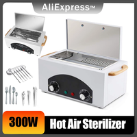 Hot Air Sterilizer 300W Dry Heat infection Foot Care Tattoo Nail Studio Sterilizer Cabinet Autoclave with Timer