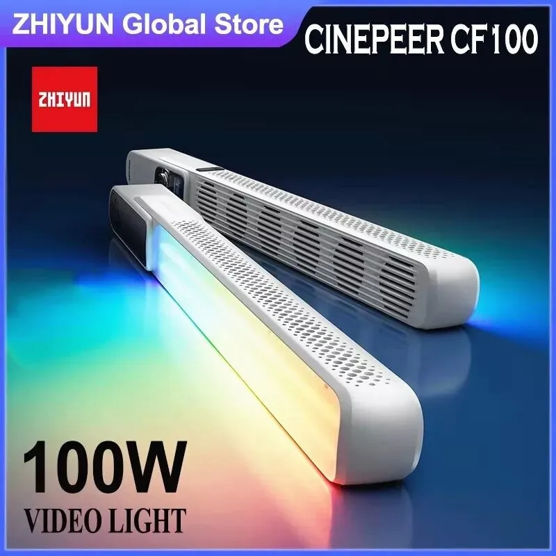 (DO Brasil) ZHIYUN CINEPEER CF100 RGB LED Light 100W يده عصا ضوء مصباح الفيديو للبث المباشر يوتيوب ستوديو