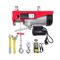 250kg Electric Hoist Crane Portable Lifter Overhead Garage Winch with Wireless Remote Control for Car Garage Boat