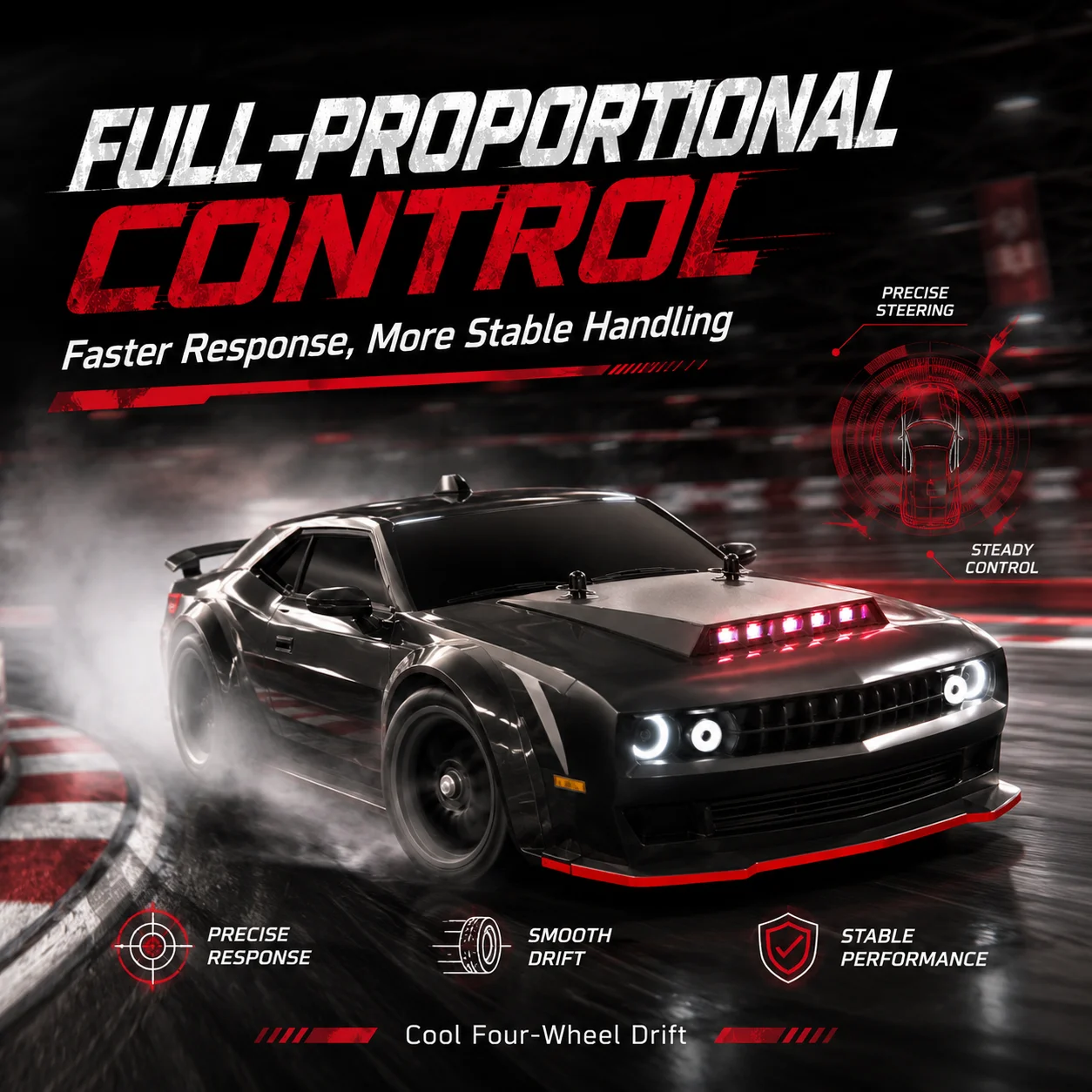 ZNLYRION 70KM/H RC-Spielzeug SG216MAX PRO 4WD RC-Driftauto im Maßstab 1:16, 2,4G Ferngesteuertes Bürstenloses Rennauto mit LED-Lichtern für Erwachsene