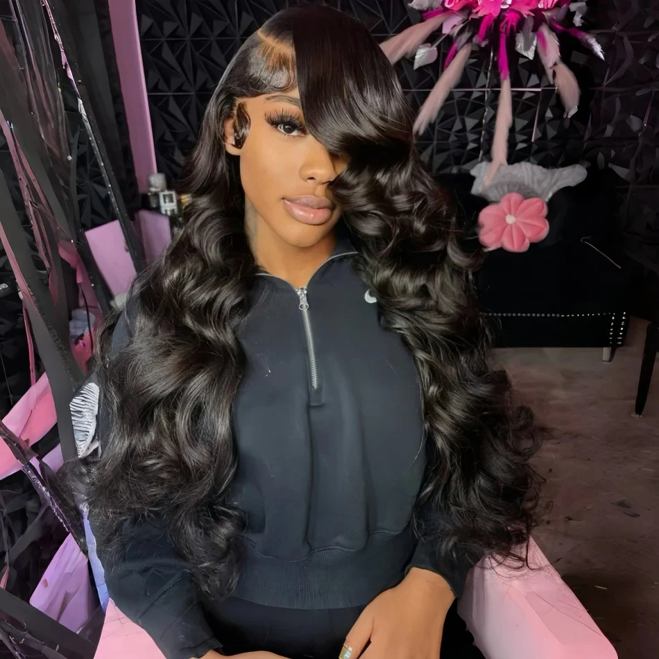 

40 44 Inch Body Wave 13x5 Transparent Lace Frontal Wig Preplucked Water Wave 13x6 HD Lace Front 100% Human Hair Wigs For Women