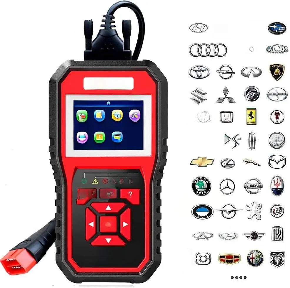 KONNWEI-Professional OBD2 Scanner Diagnostics Tool, OBD e EOBD Code Reader, Verifique as ferramentas