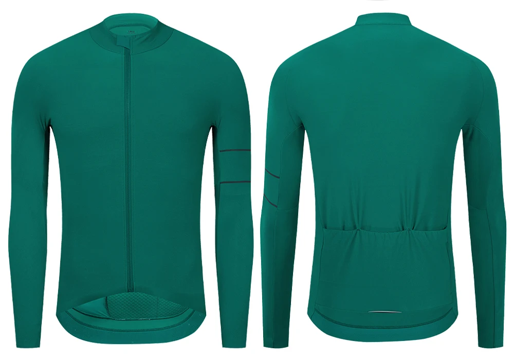 YKYWBIKE Radtrikot 10-20 ° C Herbst Langarm Rennrad Kleidung Thermo Fleece Wärme MTB Fahrrad Jersey – Detail 24
