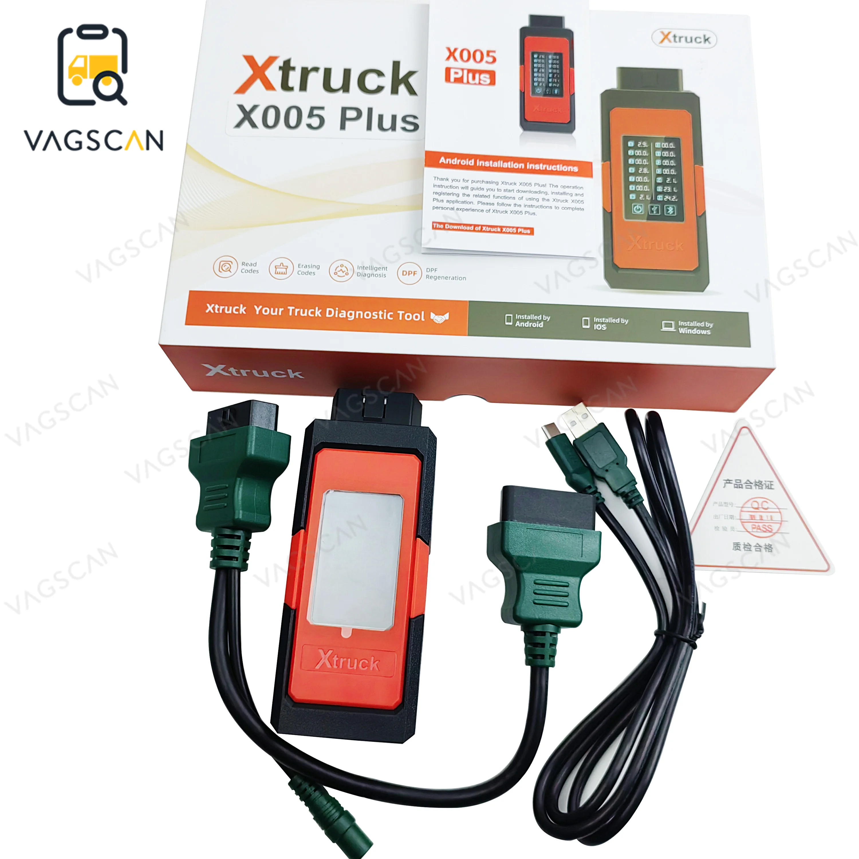 fast processing flash subsequent diagnostic system supports Sinotruck SHACMAN Weichai For Xtruck X005 plus Intelligent Diagnosti