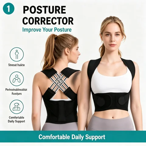Men Women Posture Corrector Brace Adjustable Back Shoulder Support Belt Upper Spine Straightener Pain Relief Posture Correction