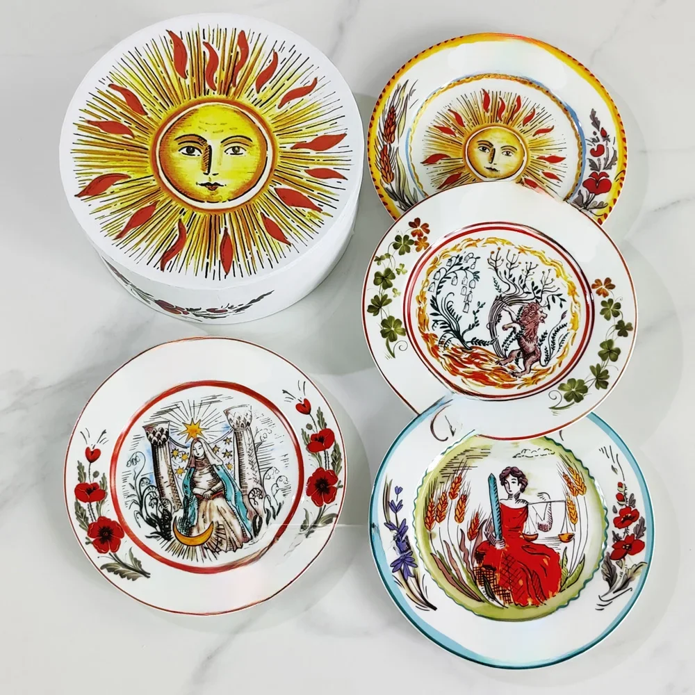 8 Zoll Bone China Steak Western Food Teller Home Party Abendessen dim neue europäische Stil Summe