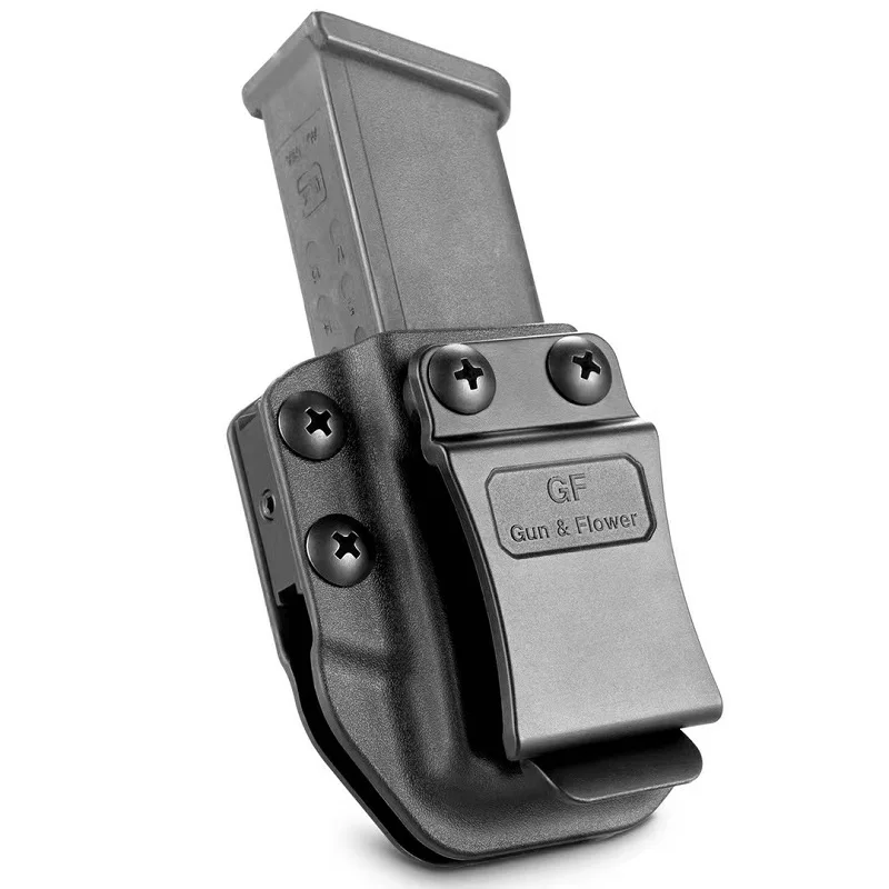

Universal Mag Holster 9mm/.40/ .45ACP Single/ Double Stack Adjustable Retention Magazine Carrier | Gun & Flower Fit 1.5“ Belt