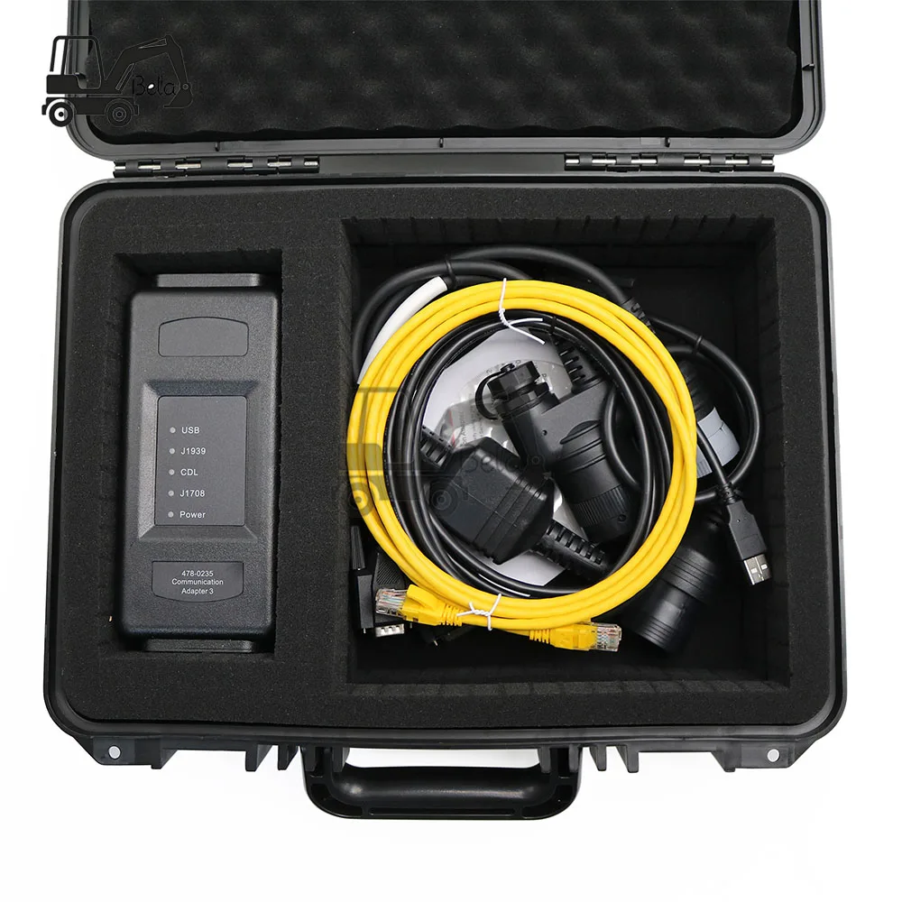 For Caterpillar ET4 478-0235 5385051 4780235 Ethernet Version Diagnostic Tool Communication Adapter Truck Heavy Duty Scanner