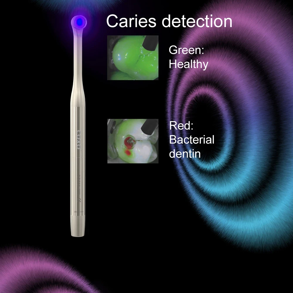 COXO Dental Oral Curing Light Portable Resin Curing Lamp with Caries Detection for Root Canal Treatment Dentistry Tool