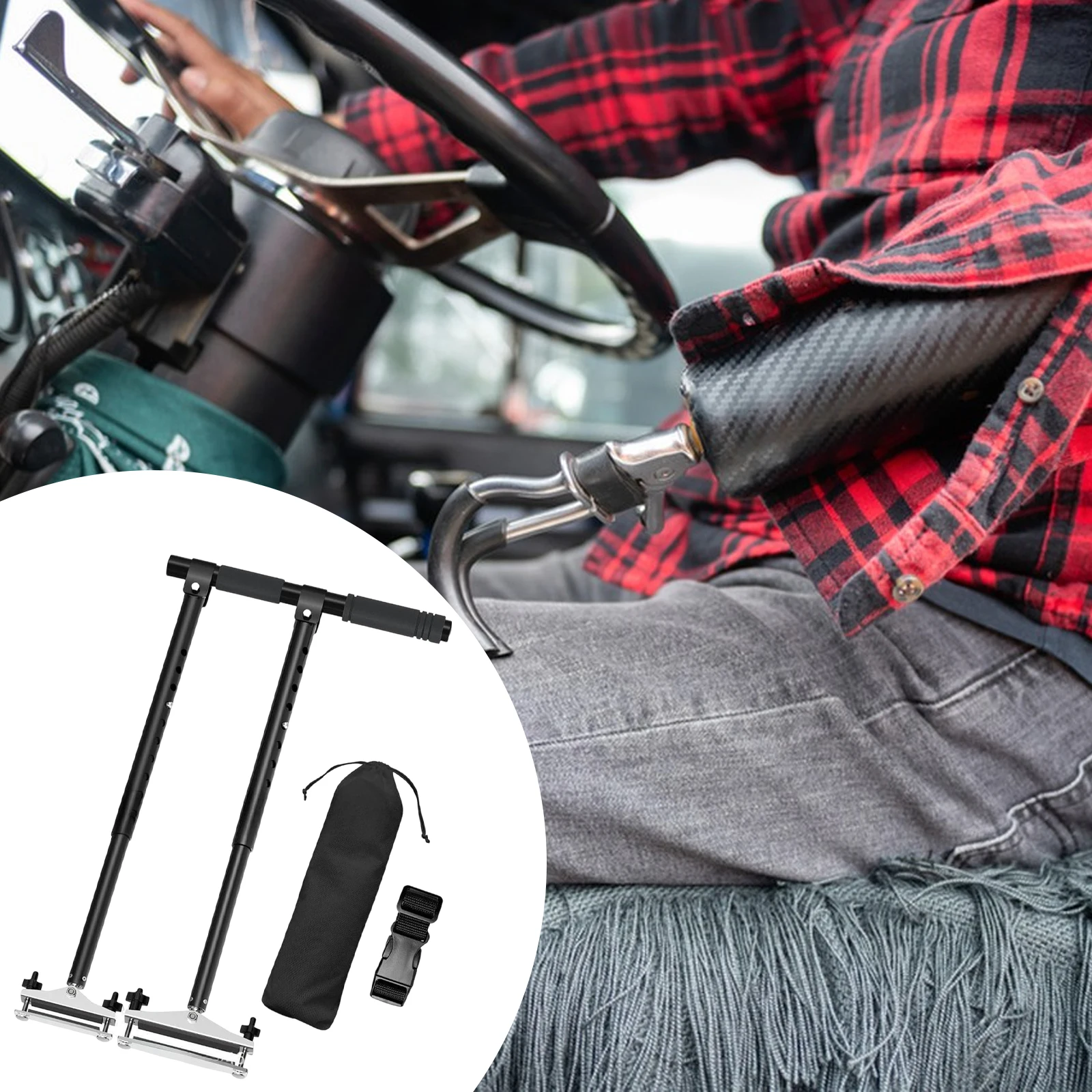 

Многофункциональное автомобильное ручное управление для инвалидов, водителей, кронштейн для помощи вождения, устройство для пациентов, травмированное с сумкой