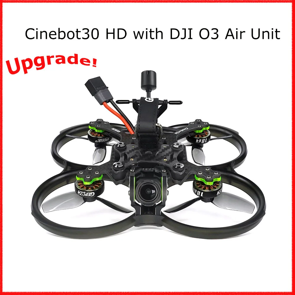 

GEPRC Upgraded Cinebot30 HD O3 FPV Drone with O3 Air Unit VTX/Camera and PNP, Frsky R-XSR, TBS Nano RX, ELRS 2.4G Receiver