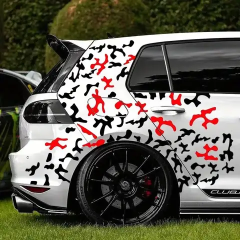 Creative Car Sticker Fancy Design Vinyl Sticker Car Body DecorationMulti-color-For Cars, Trucks, Walls, Laptops, Windows