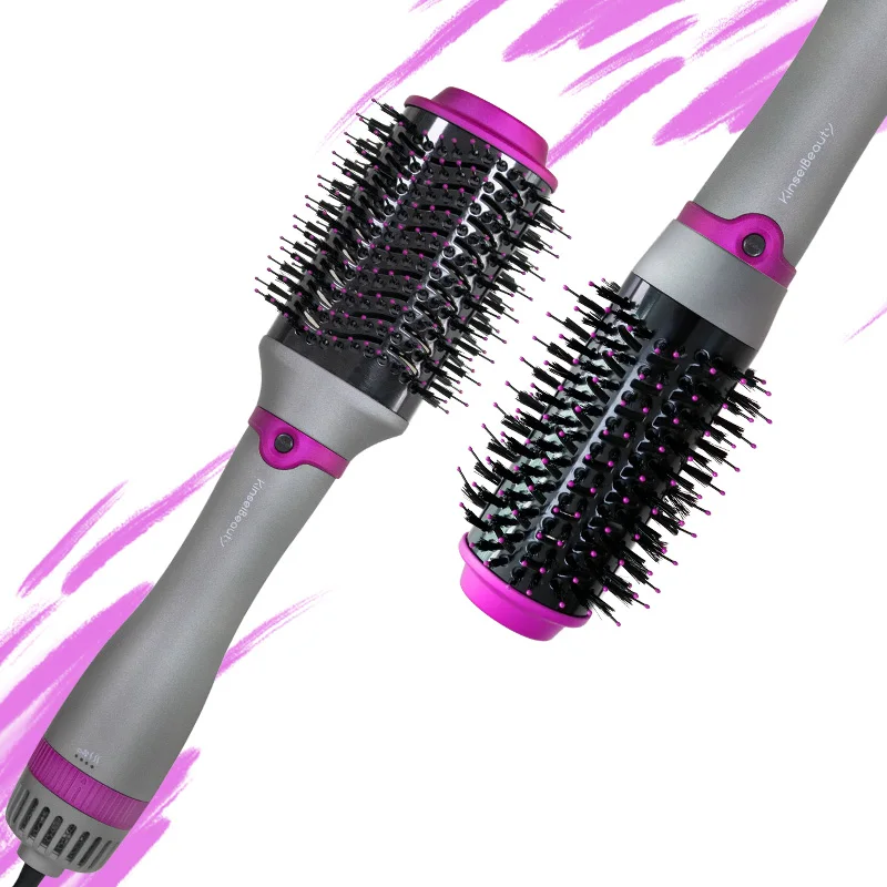 

Replaceable Head Hair Dryer Hot Air Brush Styler Volumizer Hair Straightener Curler Comb Roller Electric Ion Blow Dryer Brush