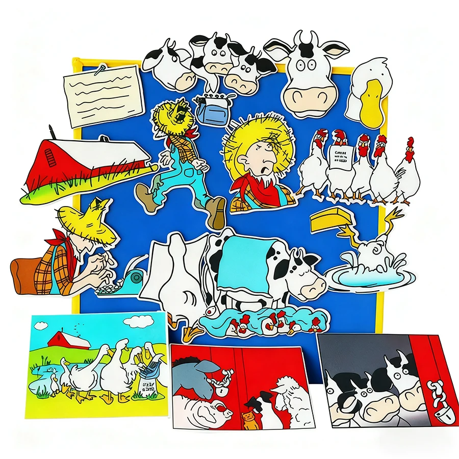 click-clack-moo-cartoes-de-feltro-'cows-that-type'-materiais-para-educacao-infantil-aderecos-tematicos-para-contacao-de-historias-em-sala-de-aula-brinquedos-educativos
