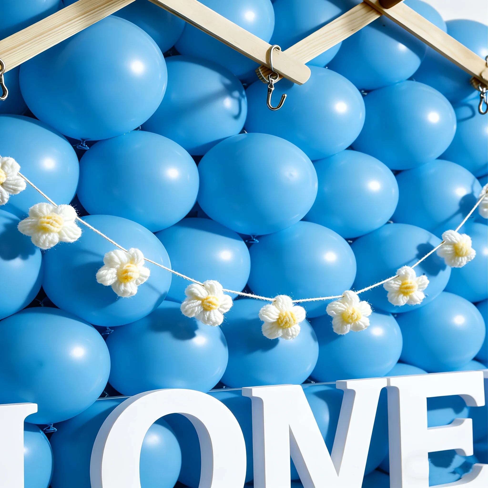 1 Stück Handgewebte Gänseblümchen-Girlande DIY Boho Wandbehang für Frühling Sommer Familienfeier Hochzeitsdekoration Kinderzimmer