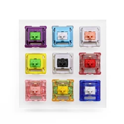 9 PCS Holy Panda Switches Tester With Clear Keycaps And Acrylic Base Mechanical Keyboard Switch Custom Linear Tactile Tester