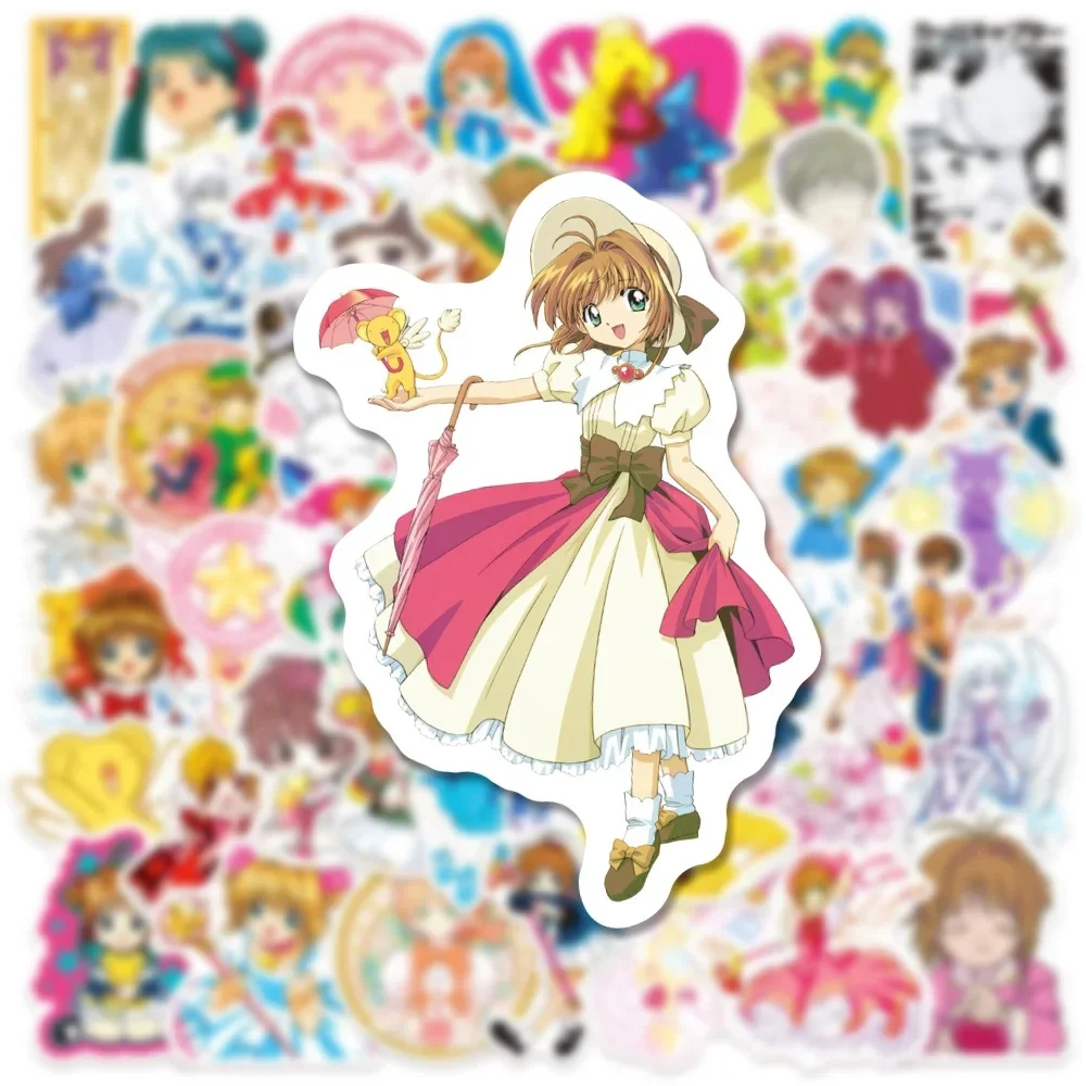 AliExpress GOGOTU 10/30/50PCS Card Captor Sakura Stikers Funny Anime Decals Magic Sticker Luggage Laptop Guitar Bike Cartoon Decoration Kids Toys