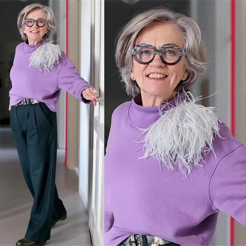 1 pz grigio piume di struzzo spilla fermaglio per capelli abito da sposa spilla decorativa abbigliamento sciarpa cappello Decor piume di struzzo spille