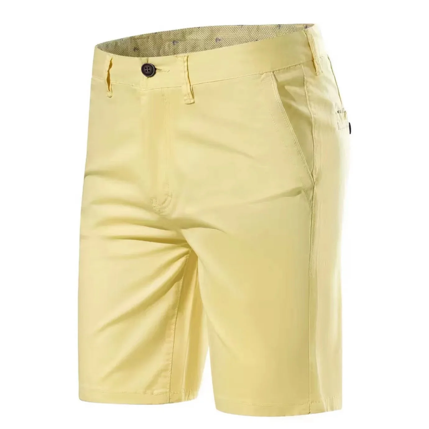 Summer Cotton Male Luxury Casual Solid Business Social Men Beach Short Stretch Chino Classic Fit Shorts