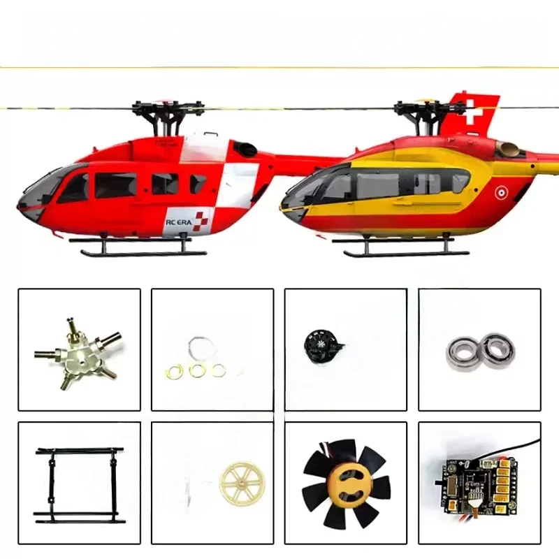 Lista części zamiennych do helikoptera RC ERA C190 H145: obudowa, śmigła, wał główny, silnik, łożysko, przekładnia, serwo, odbiornik, itp. — zdjęcie produktu 7