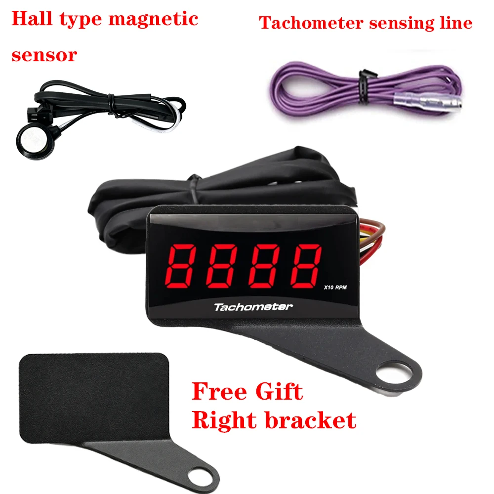Blaues RPM Mini-Meter Motorrad LCD Digitalanzeige Drehzahlmesser Universal-Tachometer für Yamaha Suzuki Kawasaki BMW – Detail 7