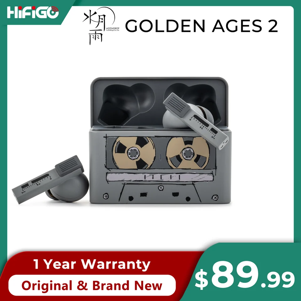 Moondrop Golden Ages 2 TWS HiFi ワイヤレスイヤホン、AIカスタム