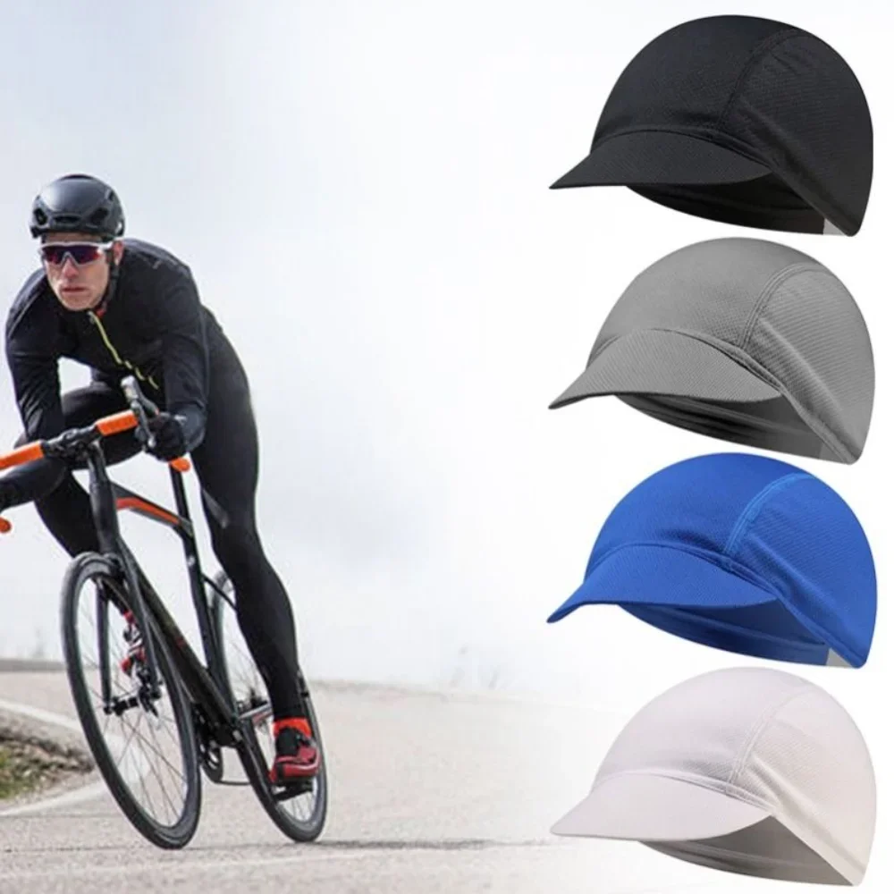AliExpress okdeals Summer New Cycling Cap Bicycle Hat With Visor UV Protection Sun Block Headwear For Men Women Road Bike Head Caps Helmet Liner