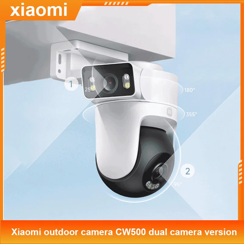 

Xiaomi CW500 Outdoor Dual Lens Camera WiFi 6 Full Color Night Vision Sound Light Warning IP66 Security Camera For Mi Home APP