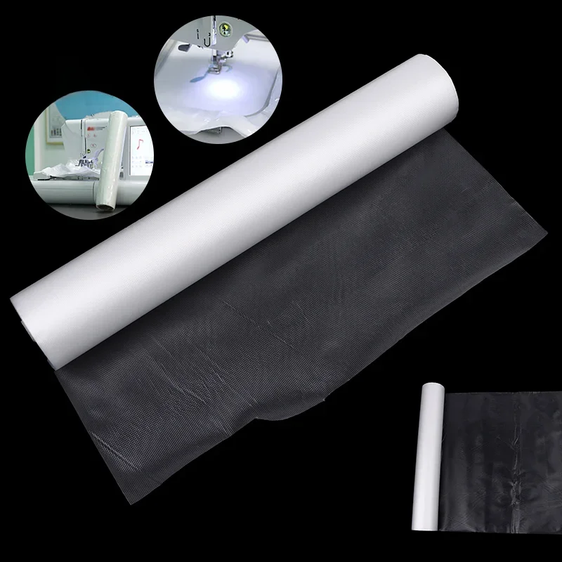 Stabilisateur de Broderie Soluble dans l'Eau, 1 Pièce, Film de Garniture de Broderie 11,8 Pouces x 10 Yd, Rouleau Lavable