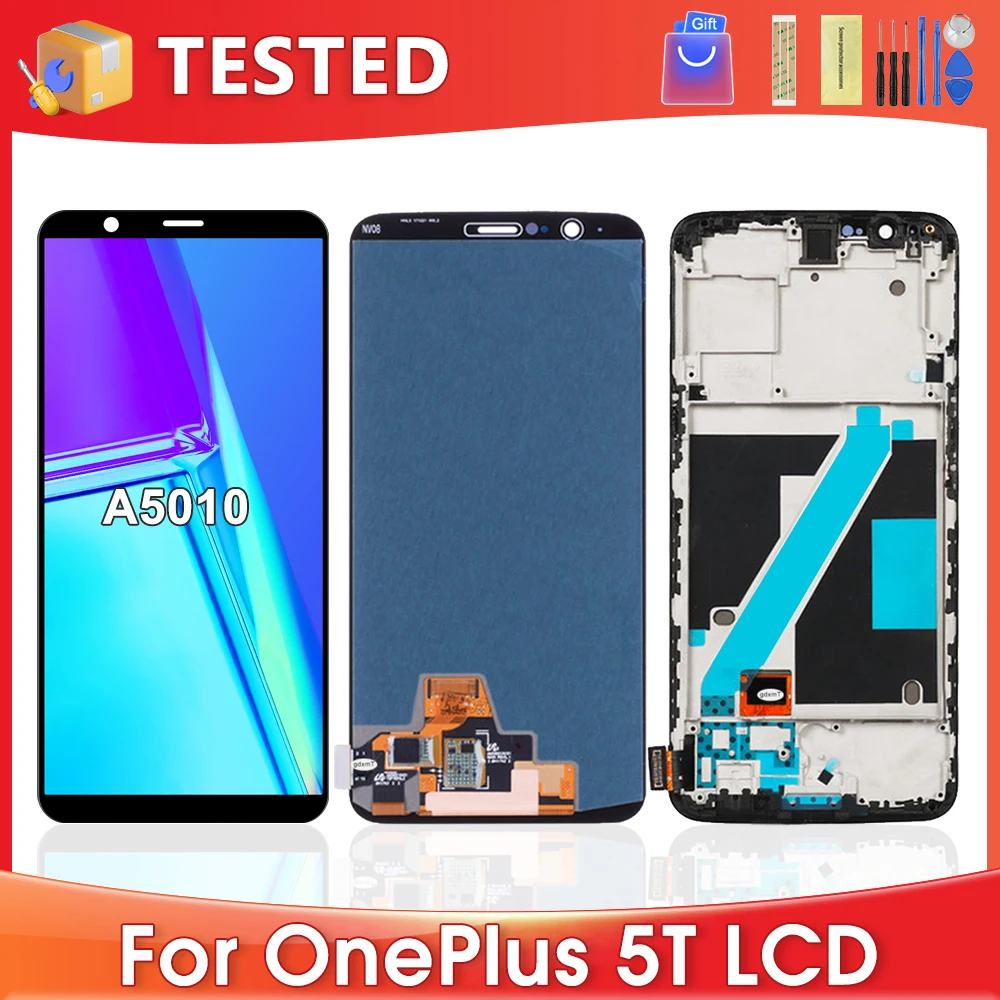 

6.01''For OnePlus 5T For 1+5T A5010 LCD Display Touch Screen Digitizer Assembly Replacement