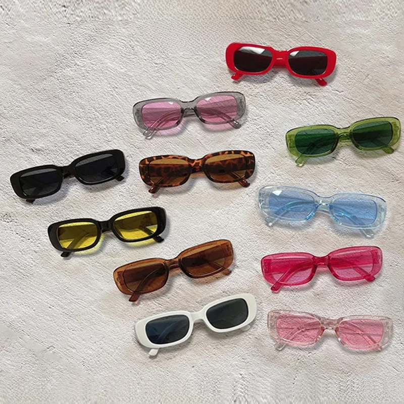 AliExpress 11pcs Cycling Fashion Retro Small Square Frame Sunglasses Women Vintage Rectangle Wholesale Sun