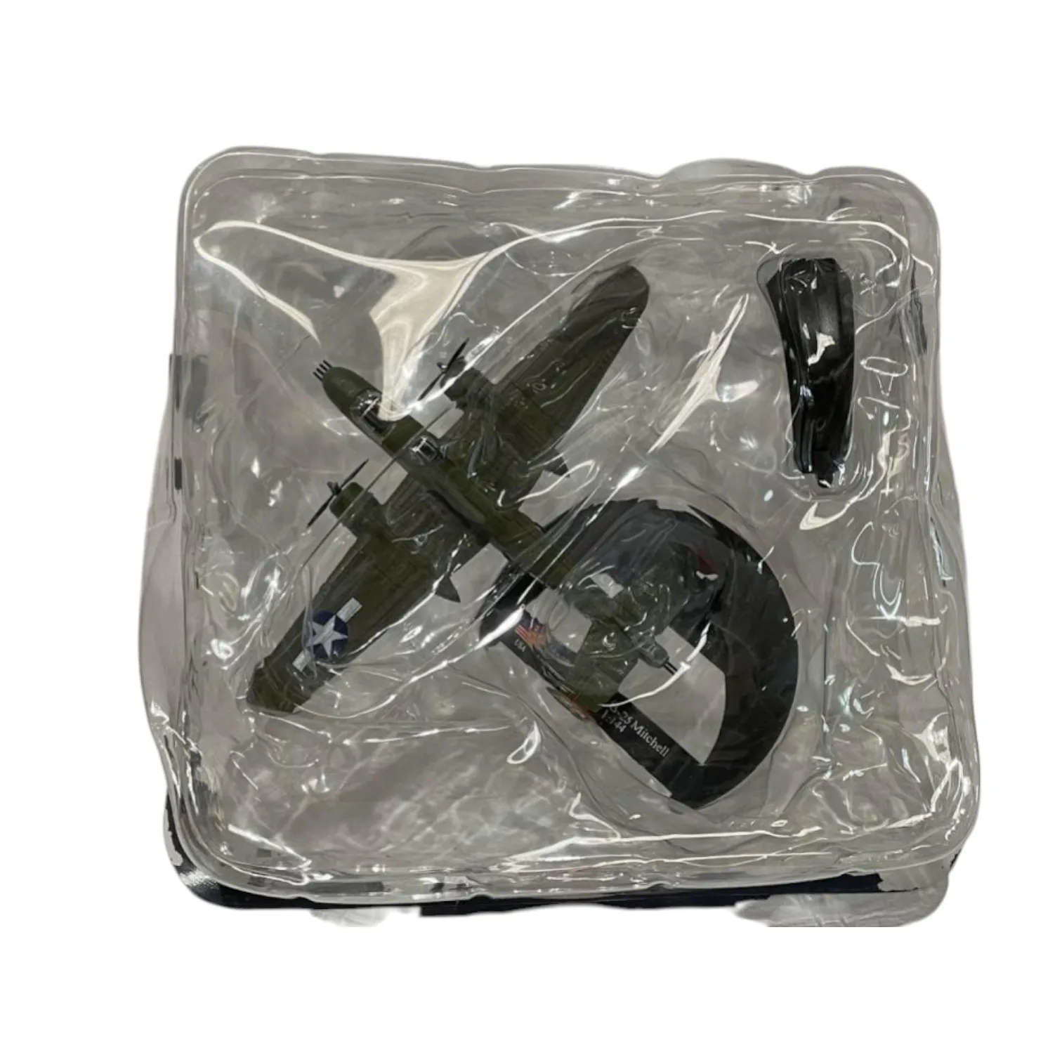 Luppa, #   Avion bombardier B-25 Mitchell américain de la Seconde Guerre mondiale, 1943, échelle 1:144, miniature en métal moulé sous pression, collection d'avions de la Seconde Guerre mondiale, sans chargeur, emballage blister endommagé sans carton arrière, base d'identification du modèle