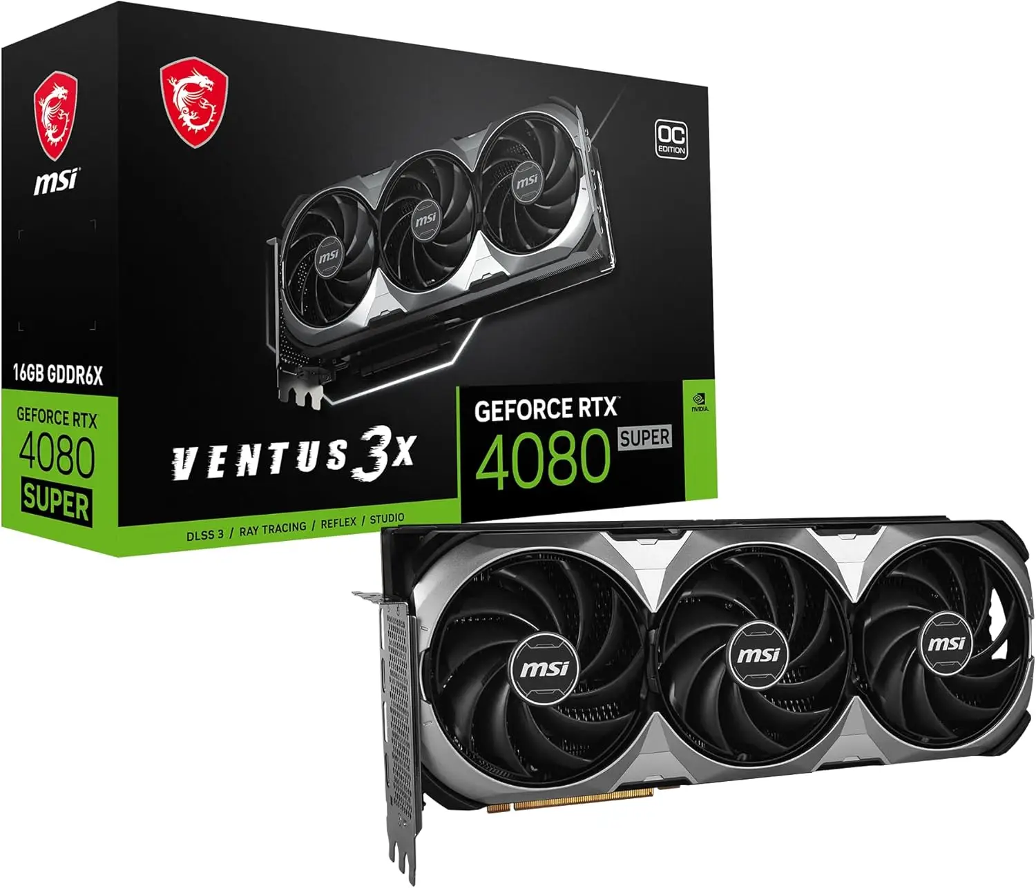 Hot MSI Gaming RTX 4080 Super 16G Ventus 3X OC Graphics Card (NVIDIA RTX 4080 Super, 256-Bit