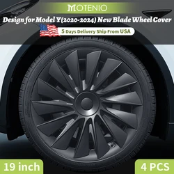 Design for TESLA Model Y 2020-2024 Vehicle Full Coverage New Blade Wheel Cover Cap 19 Inches Hubcaps  Automobile Accessories