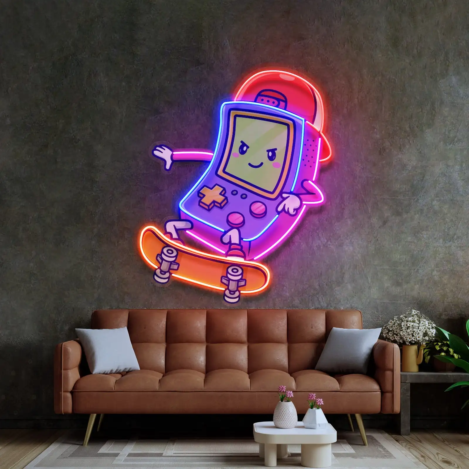 

Cute Game Neon Sign Anime Wall Art Decor Cartoon Bedroom Sign for Teens Bar Beer Club UV Printed Sign Wedding Neon Game Room