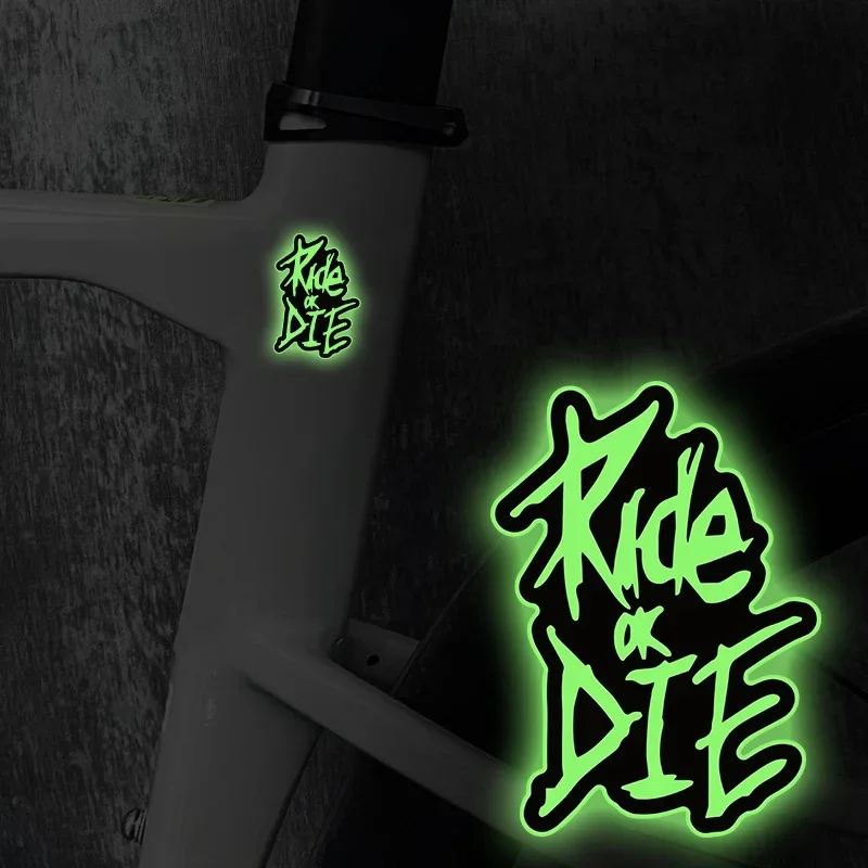 AliExpress NONE 1PC RIDE OR DIE Bicycle Glow Stickers DIY MTB Bike Top Tube Handlebars Fork Waterproof Motorcycle Helmet Fuel Tank Vinyl Decals