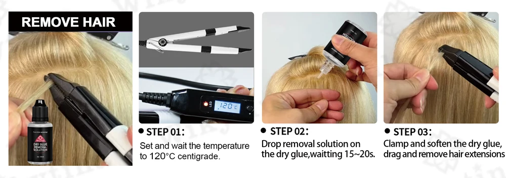 Wikytina V Light UV Light Hair Extension Kit Tools Set, Combo, UV Glue Remover Machine - Premium Salon Styling Tools Set Upgrade