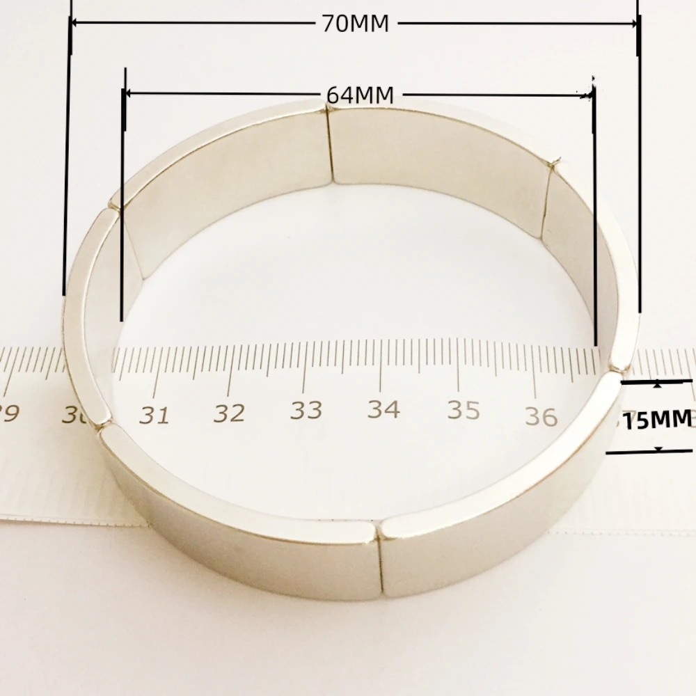 6PCS Segment Imans OR35xIR32x15mm Motor Magnets DIY Whiteboard Workshop Suitable Tools Home Workplace