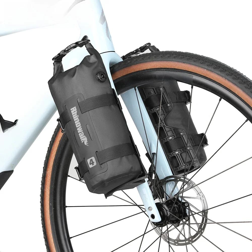 AliExpress Rhinowalk Bike Front Fork Bag Waterproof 4L/7L Quick Release Cycling Fork Rack For MTB Road Bike Installed with Screws or Straps