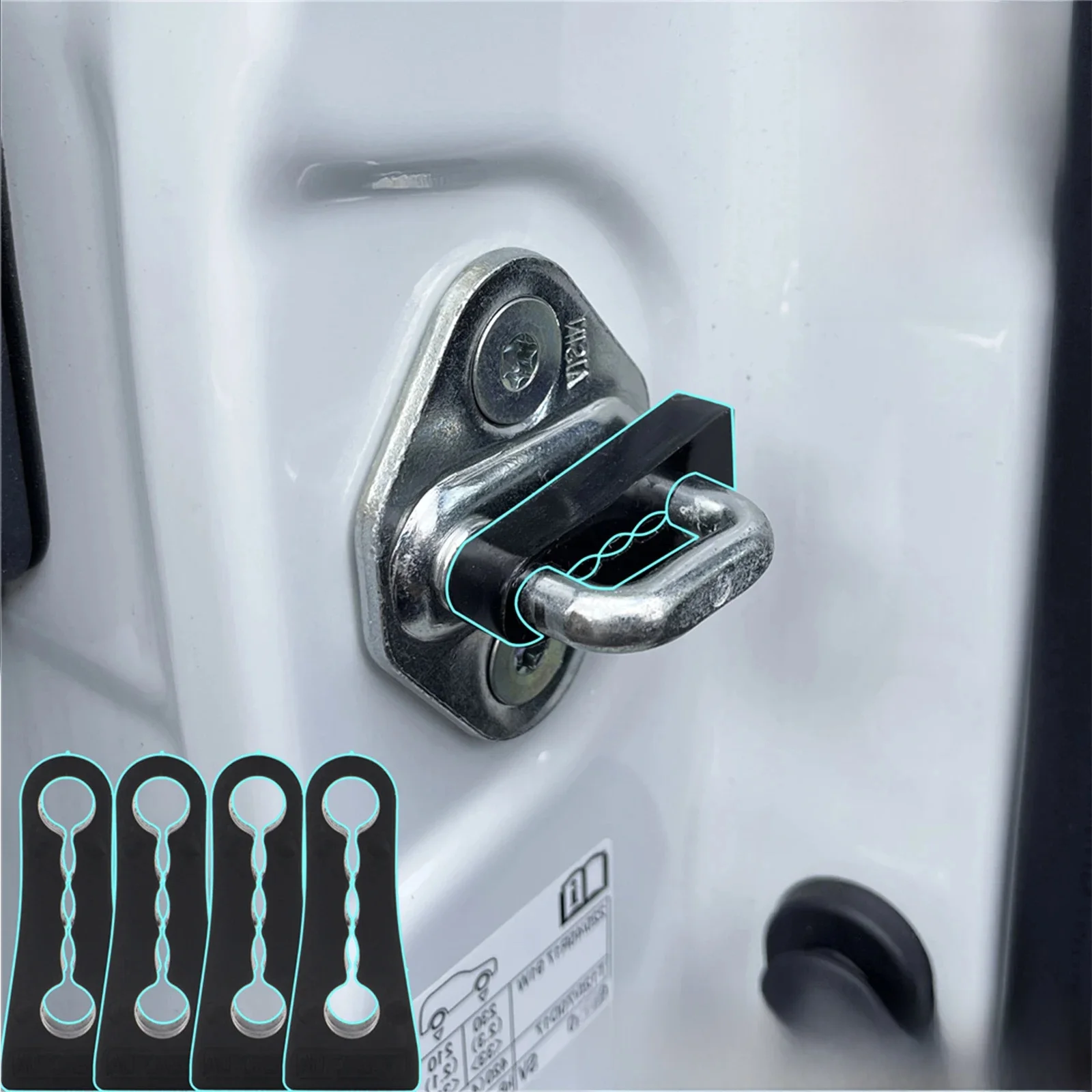 Amortisseur sonore pour Mazda 3 6 CX-5 2013-2024 Rattling STOP Screaks Door Striker DePG Gap Seal Deadener