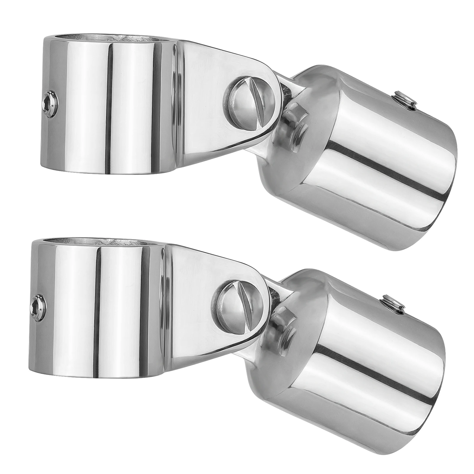 Bimini Top Jaw Slide and Eye End Cap, Bimini Top Hardware, Fits 1 Inch /25.4mm OD Round Tube, 316 Stainless Steel (2 Pairs)