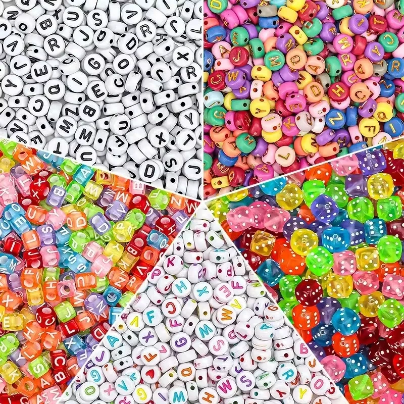 100Pcs/Pack 4*7mm 26 A- Z Letter Beads For Jewelry Making DIY Handmade Accessories Necklaces Bracelet Accessories DIY Gifts