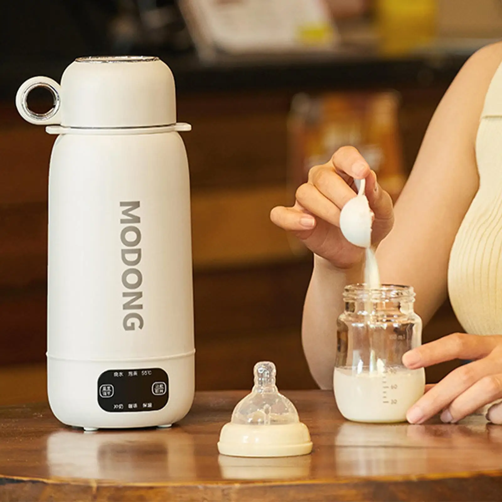 

Портативный электрический чайник с подогревом, персональный бойлер для горячей воды, двойная крышка, автоматическое отключение, чайник для горячей воды для чая, кофе