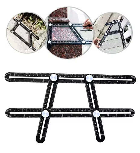 Foldable 6-Section Ruler with Non-Slip Grip | Perfect for Crafting and Construction