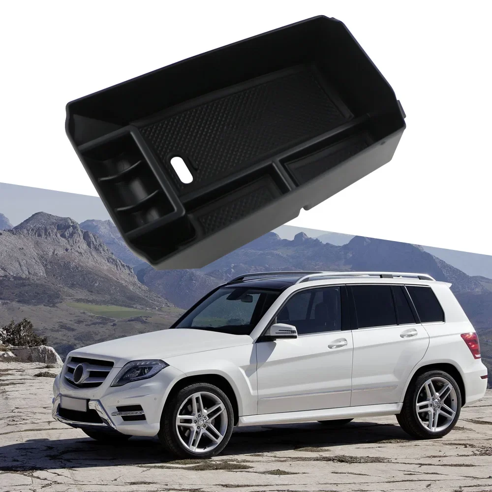 Do Mercedes Benz GLK Class X204 GLK200 220 250 300 350 Centralny podłokietnik Schowek Pojemnik Taca Organizer — zdjęcie 2