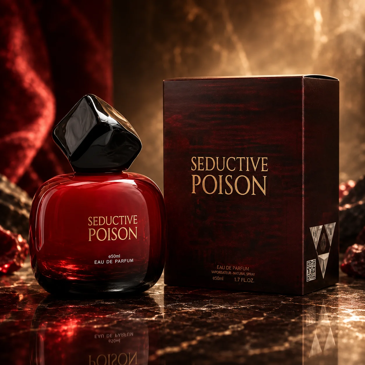Image of Reyes Queens - Verführerisches Poison Eau De Parfum für Frauen 50ml. Femininer Duft mit süßen und orientalischen Noten, intensivem und umhüllendem Aroma mit einer warmen und raffinierten Basis.