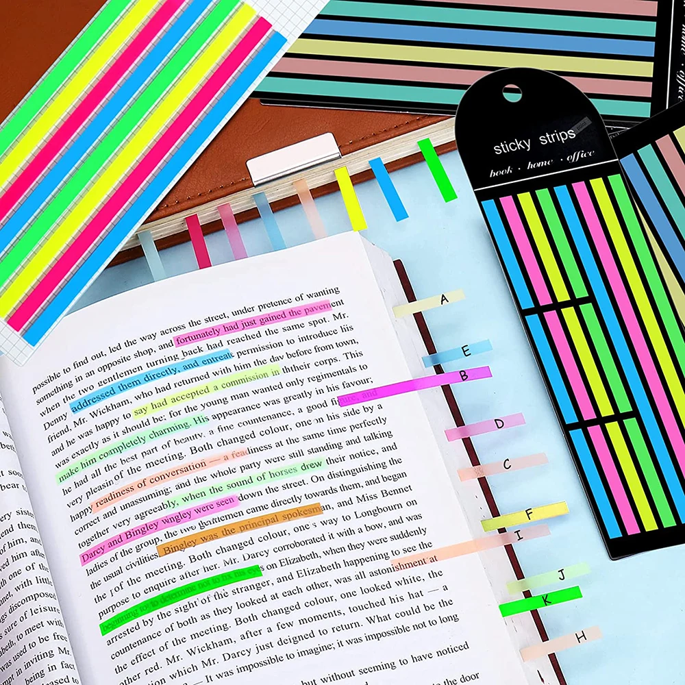 Transparent Clear Sticky Notes Adhesive Bookmarks Fluorescent Index Tabs Flags Book Sticky Notes School Supplies Stationery
