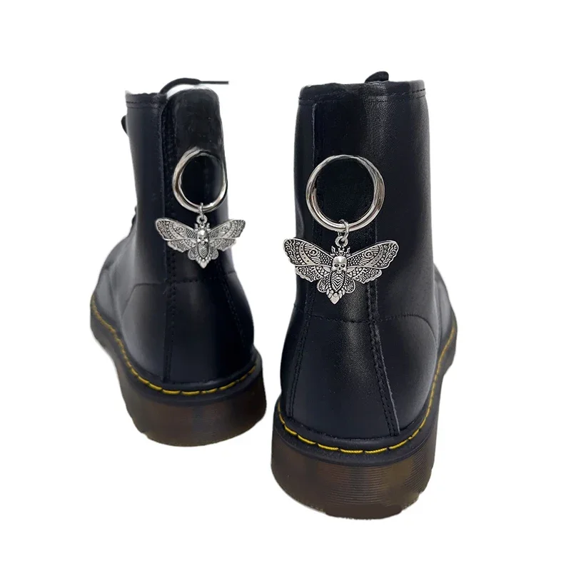 Chaussures gothiques en métal, poignées de bricolage, cercle amovible, pendentif animal, accessoires