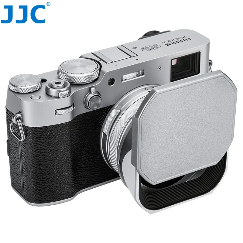 JJC LH-X100 Kwadratowa osłona obiektywu do aparatów FUJIFILM Fuji X100VI X100V X100F Osłona obiektywu z nasadką i pierścieniem adaptera Akcesoria do aparatu